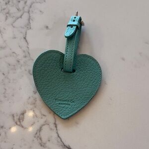 Tiffany & Co. Teal Heart Luggage Tag